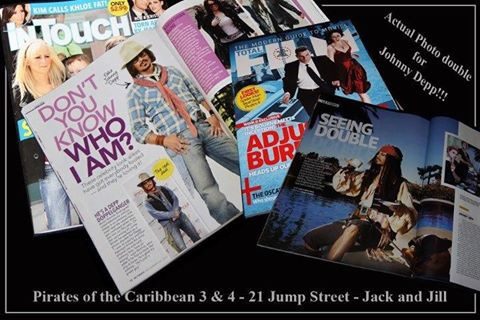 A compilation of magazines showing the cast of Pirates of the Caribbean